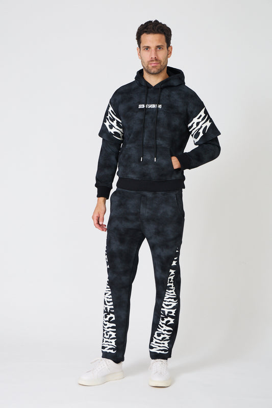 Ensemble Survêtement Homme Oversize – Imprimés Flammes / Tribal