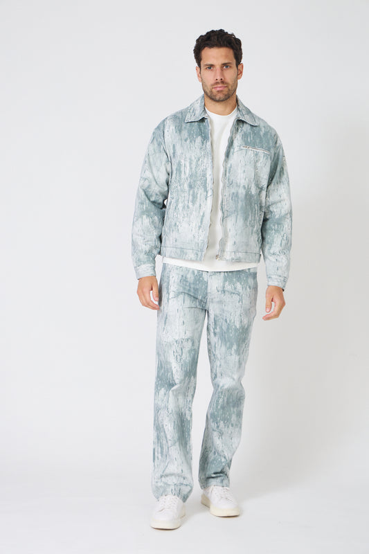 Ensemble Denim Effet Peinture