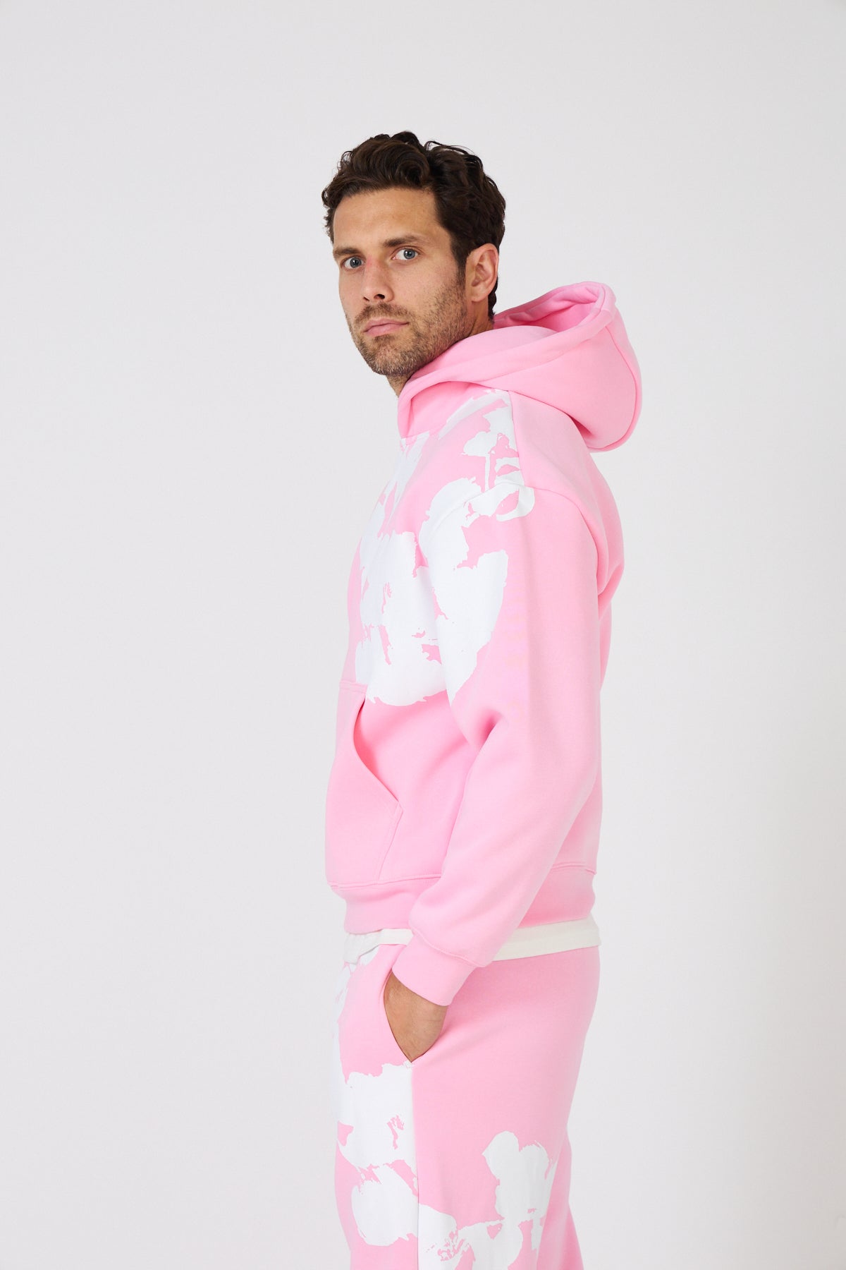 Ensemble Sweat "Floral Print"-Bleu