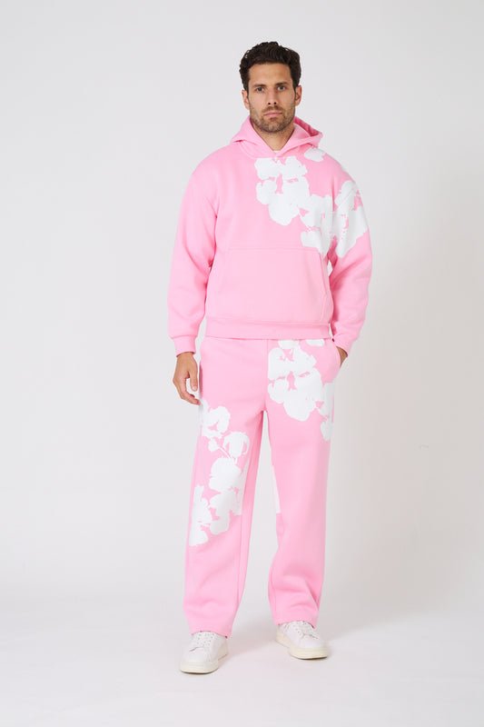 Ensemble Sweat "Floral Print" – Rose