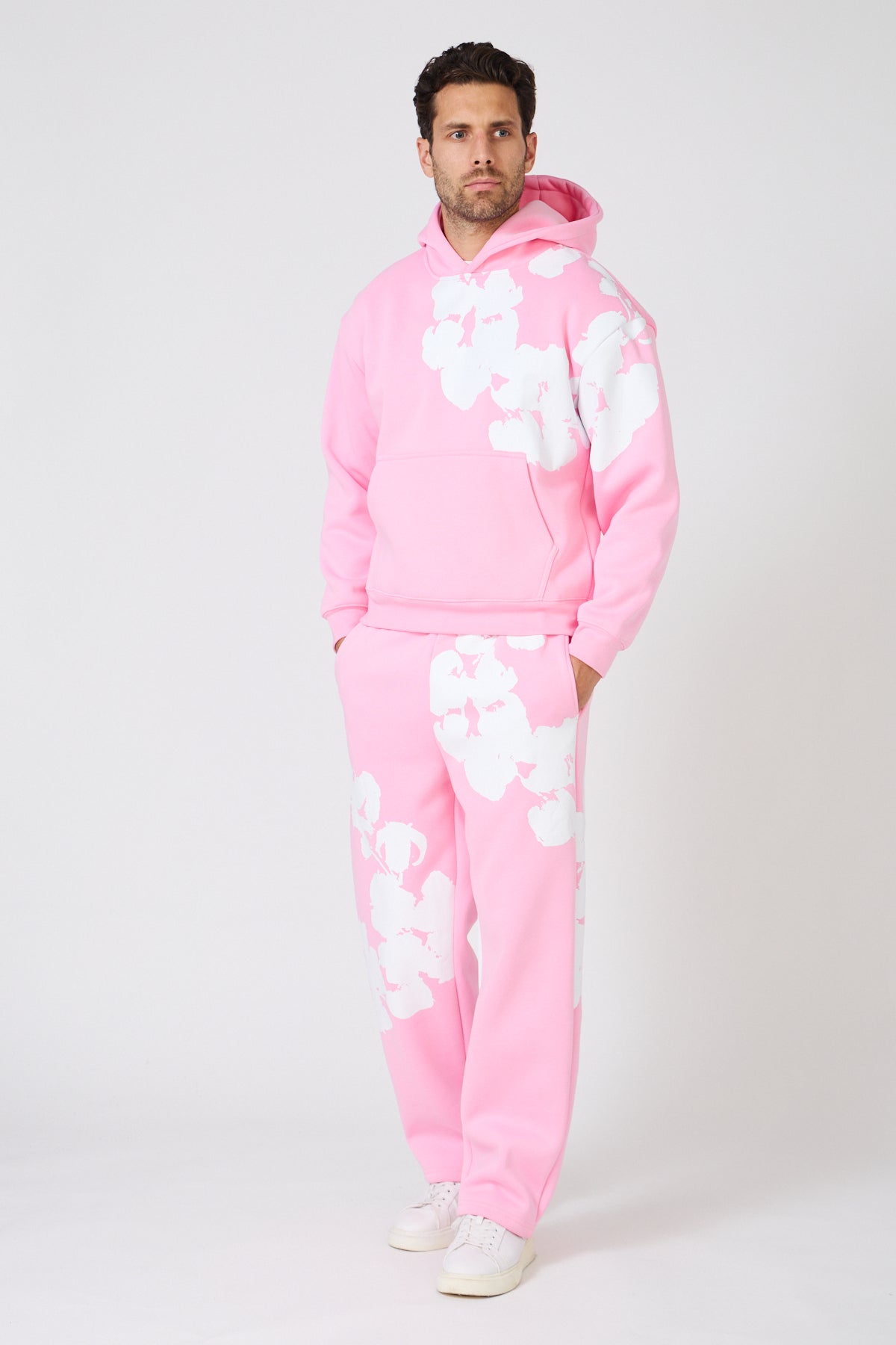 Ensemble Sweat "Floral Print"-Bleu