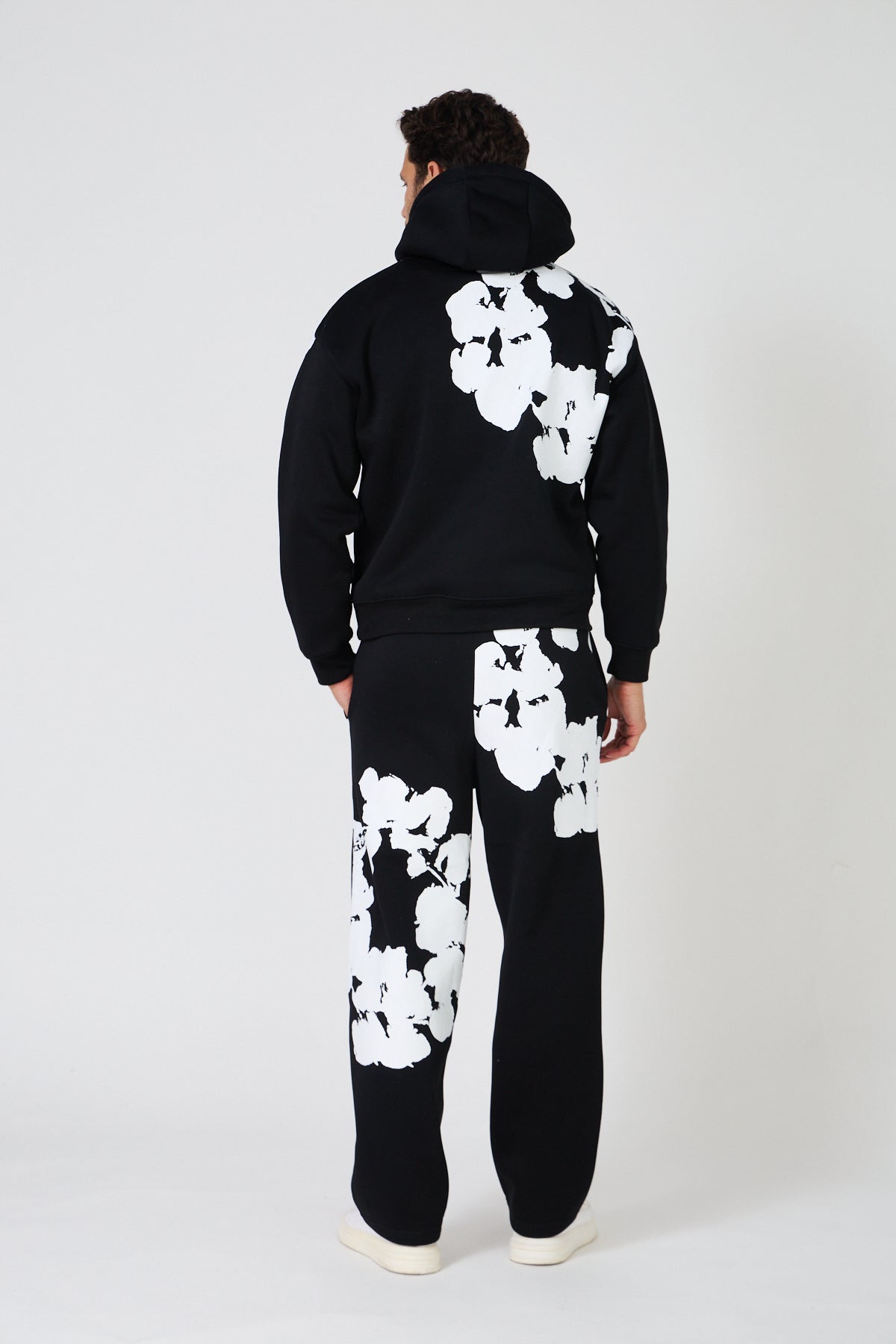 Ensemble Sweat "Floral Print" – Noir