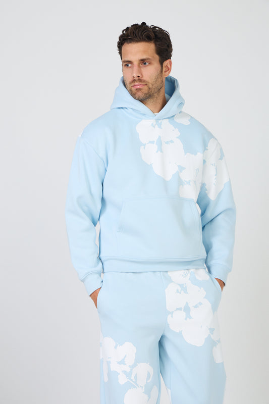 Ensemble Sweat "Floral Print"-Bleu