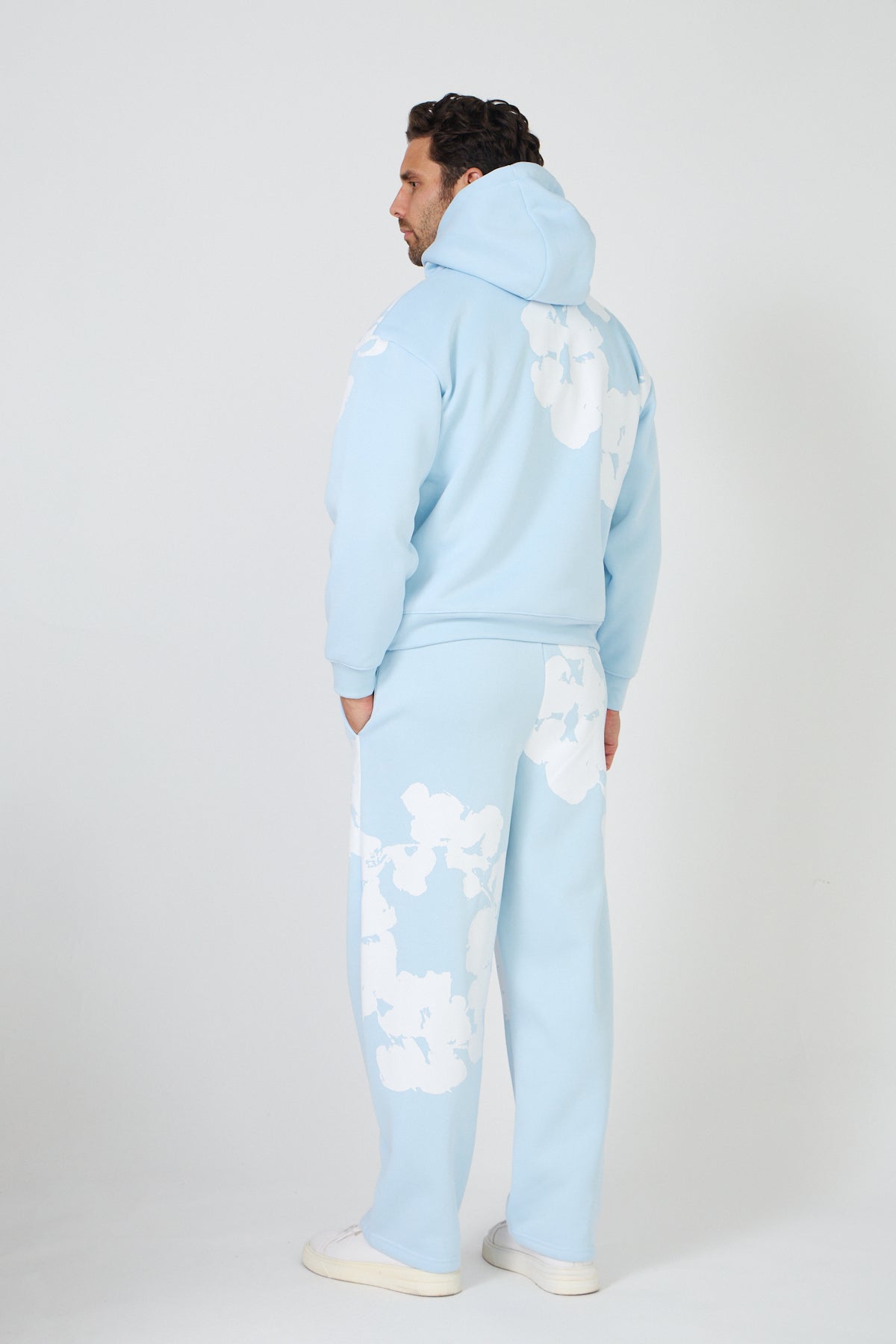 Ensemble Sweat "Floral Print"-Bleu