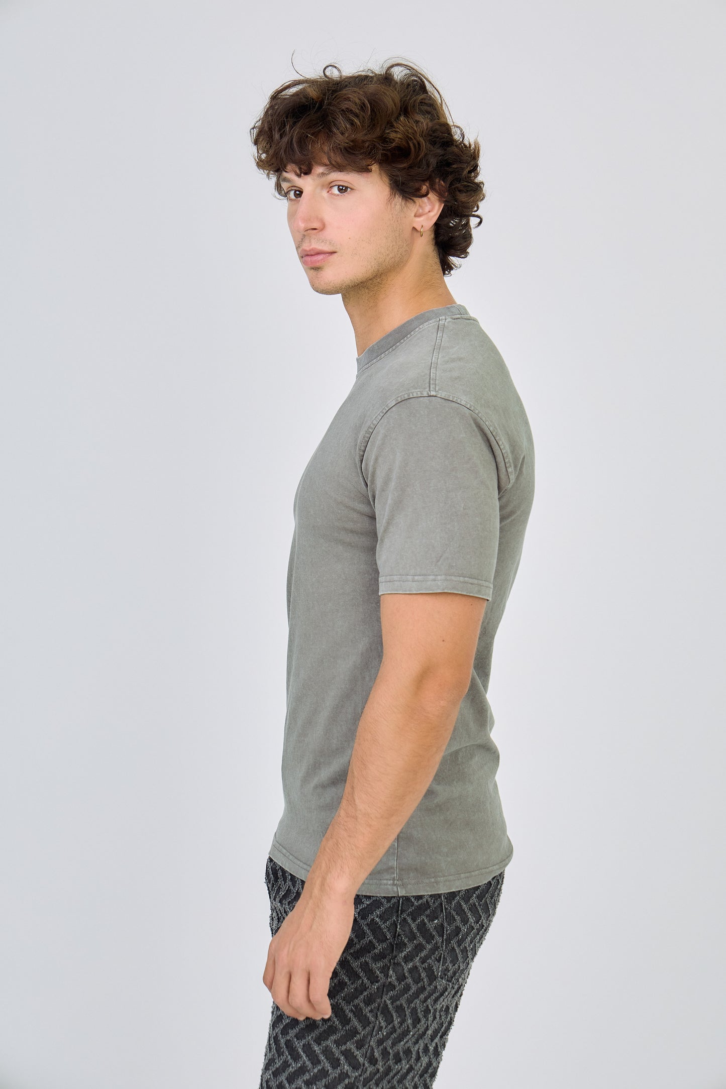 T-Shirt Délavé uni - Gris