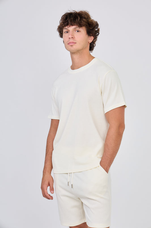 T-Shirt Délavé uni - Blanc