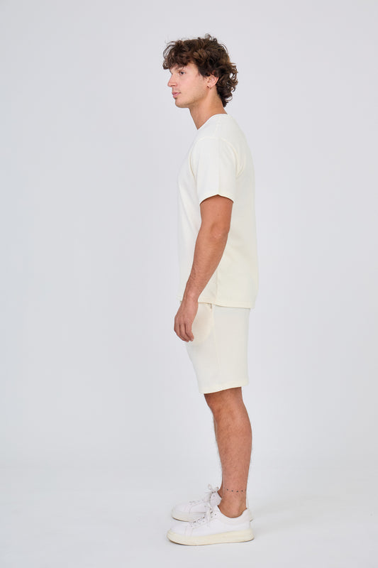 T-Shirt Délavé uni - Blanc