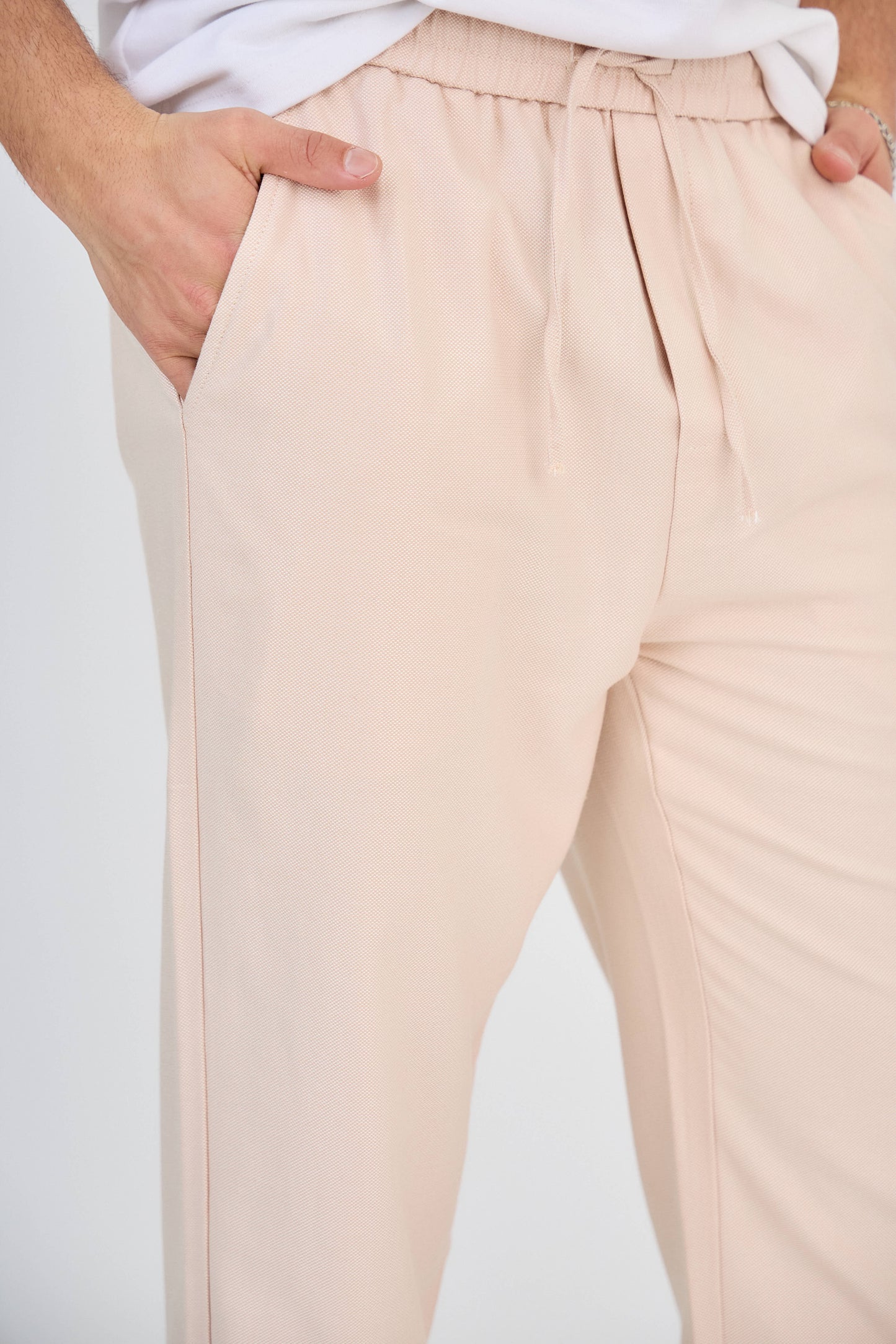 Pantalon en Lin Beige Sable