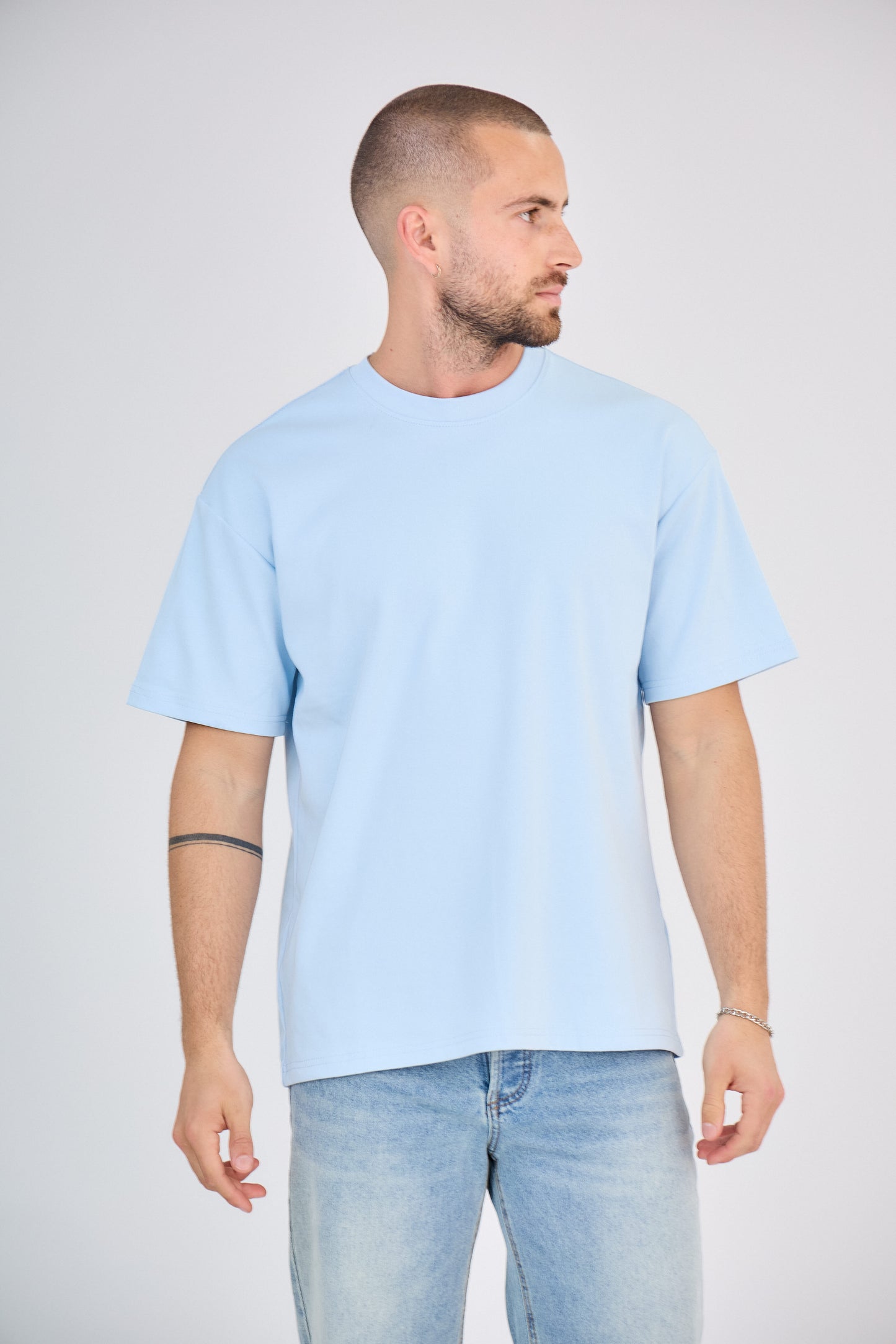 T-shirt Bleu Ciel Uni