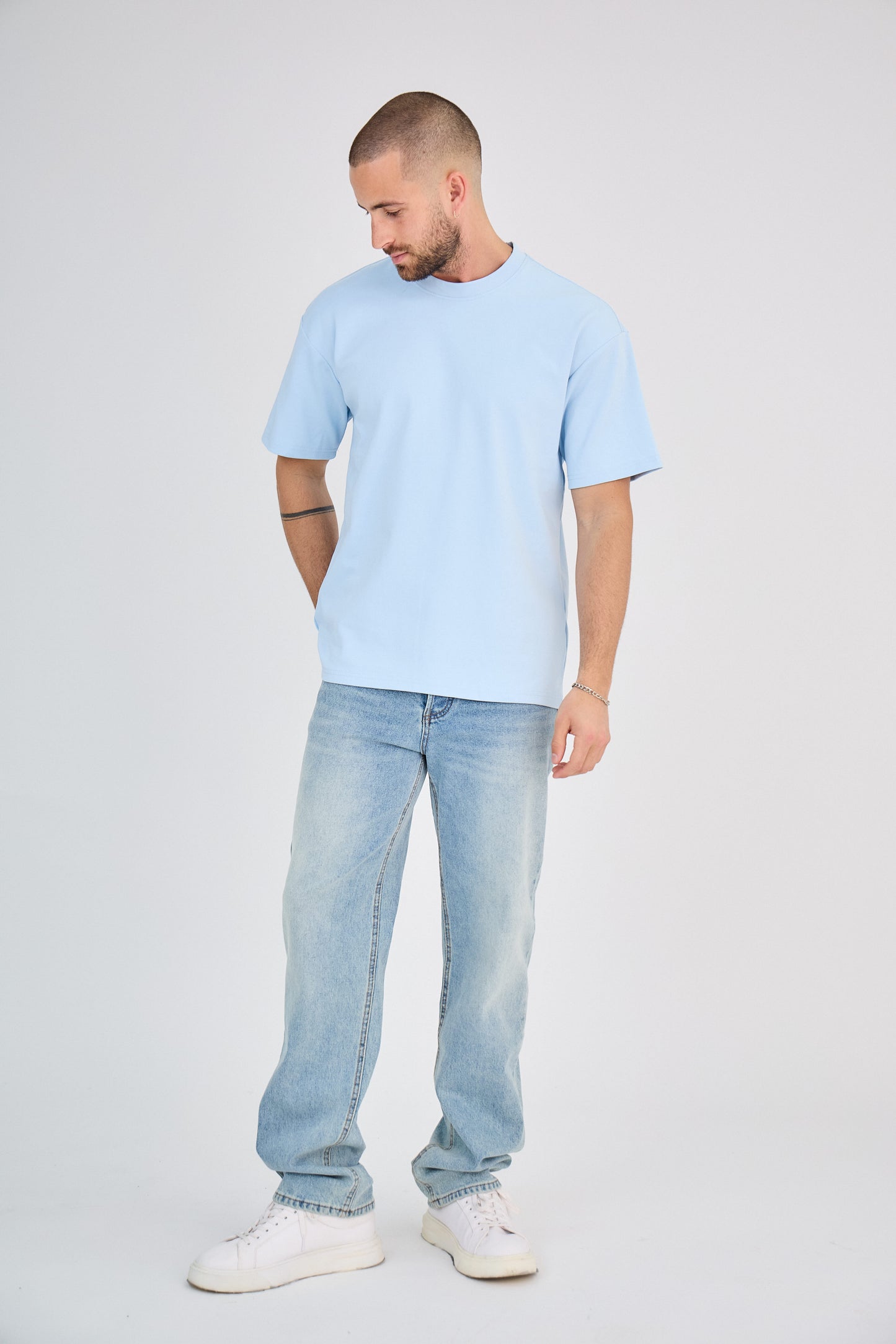 T-shirt Bleu Ciel Uni