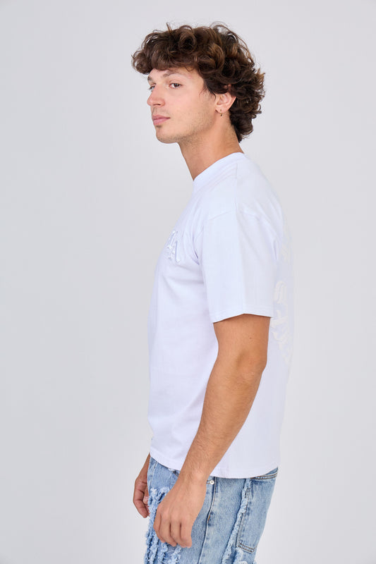 T-Shirt Blanc brodé LA