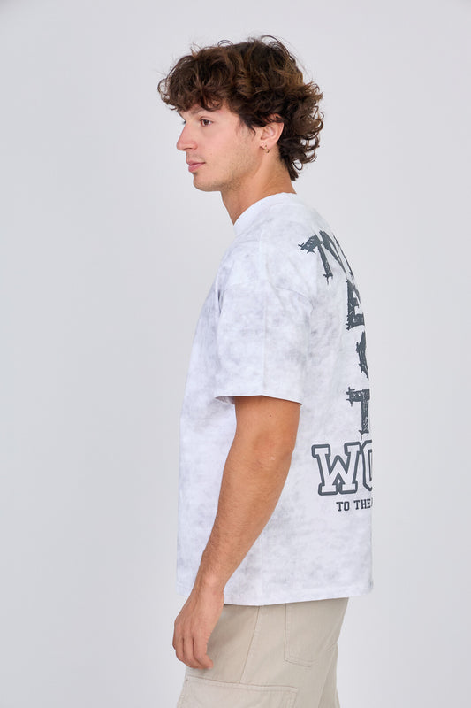 T-Shirt Blanc imprimé "To The End Of The World"