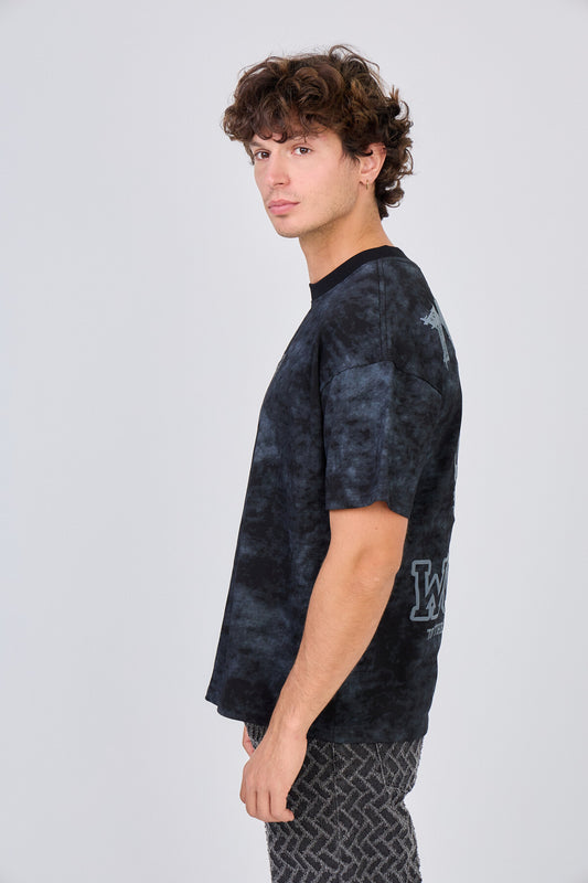 T-Shirt Noir imprimé "To The End Of The World"