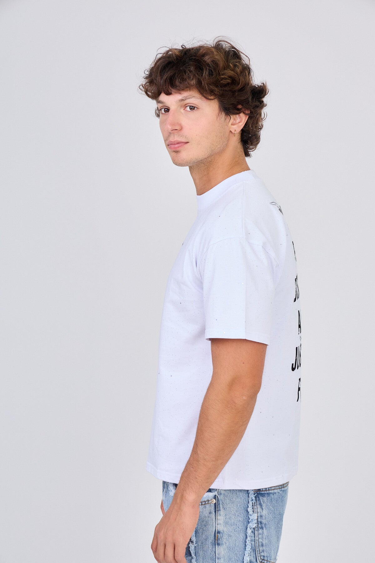 T-Shirt Blanc "Just work for it"