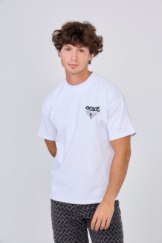 T-Shirt Blanc "Peace"