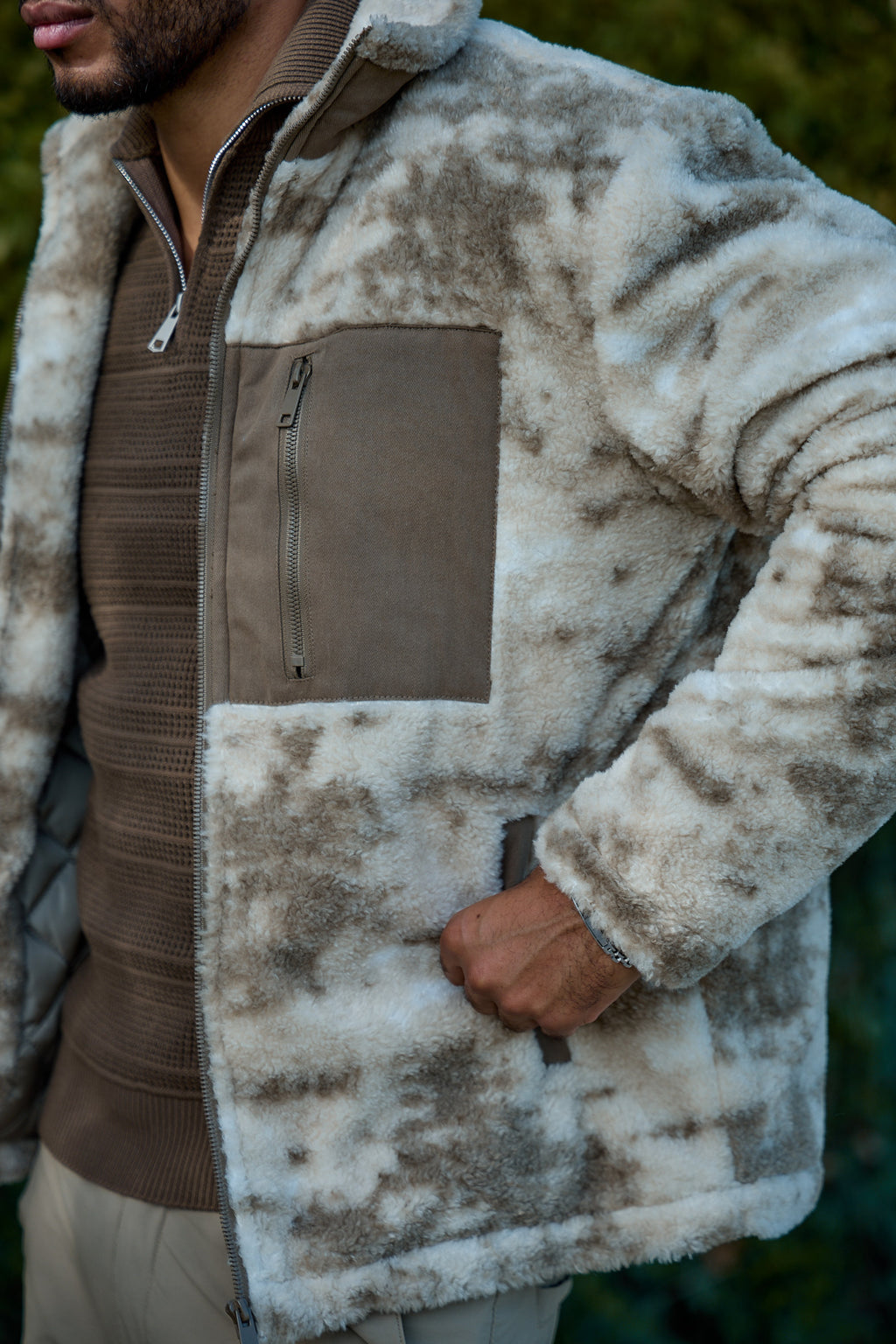Veste Polaire Zippée Effet Camouflage – Urban Edition