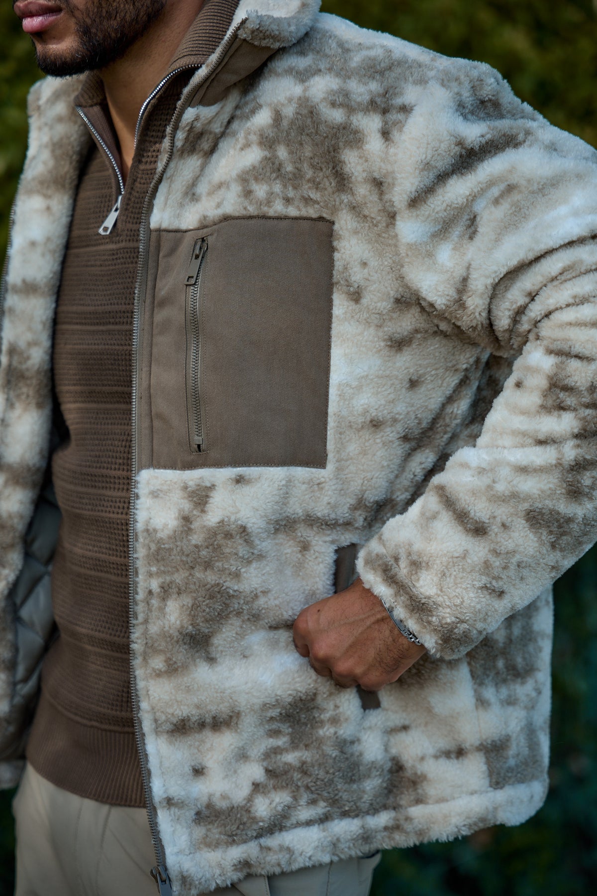 Veste Polaire Zippée Effet Camouflage – Urban Edition