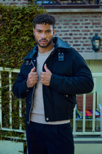 Blouson Homme à Col Contrasté  – Casual Chic