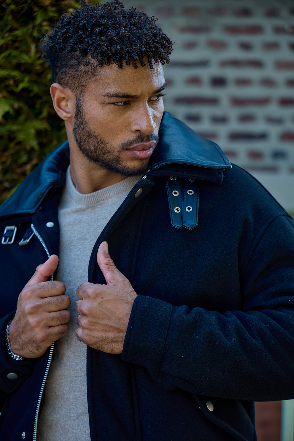 Blouson Homme à Col Contrasté  – Casual Chic