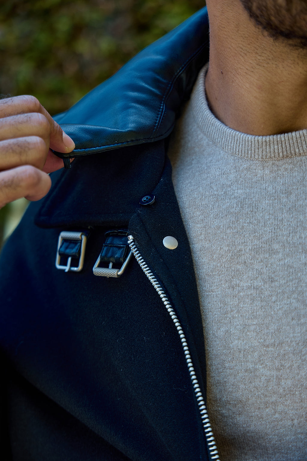 Blouson Homme à Col Contrasté  – Casual Chic
