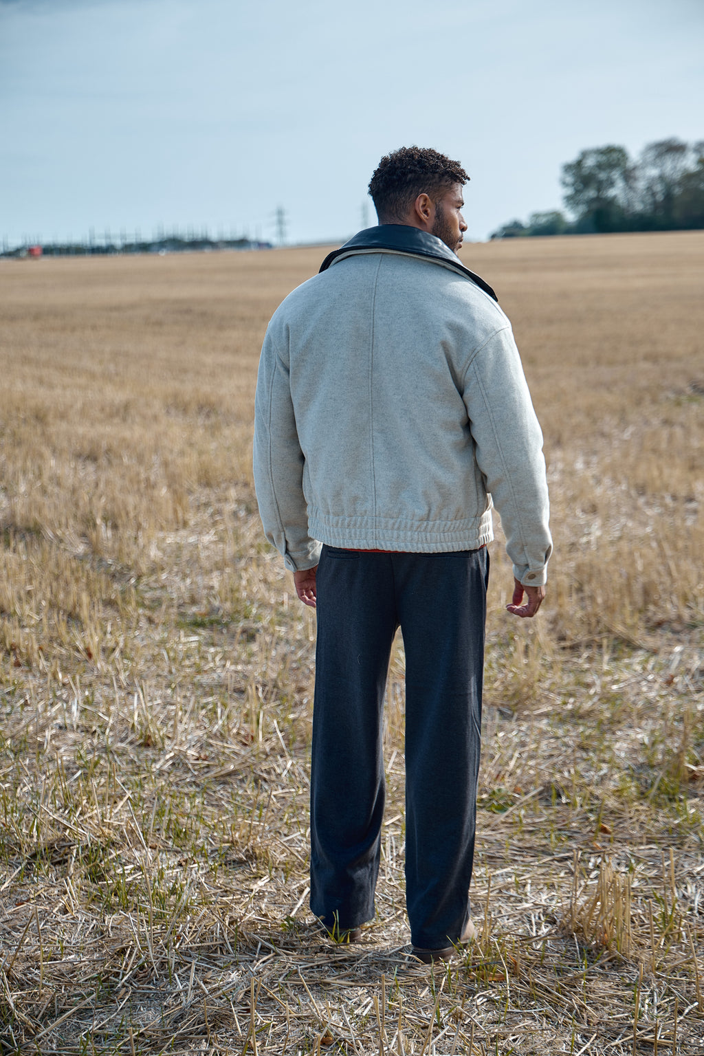 Blouson Homme à Col Contrasté  – Casual Chic
