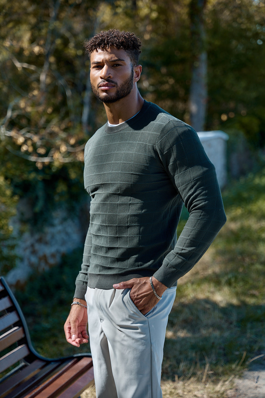 Pull à Maille Quadrillée