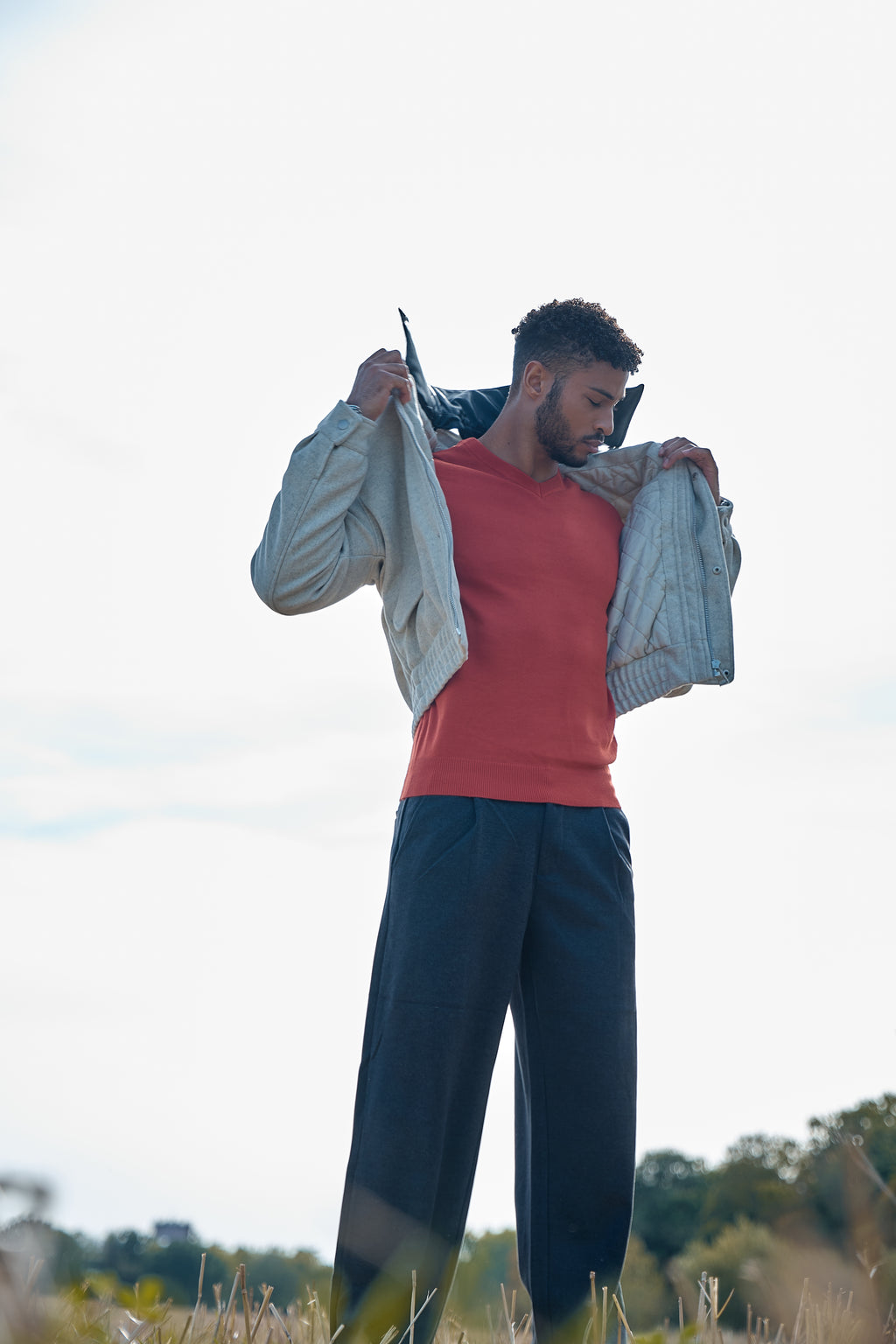 Blouson Homme à Col Contrasté  – Casual Chic