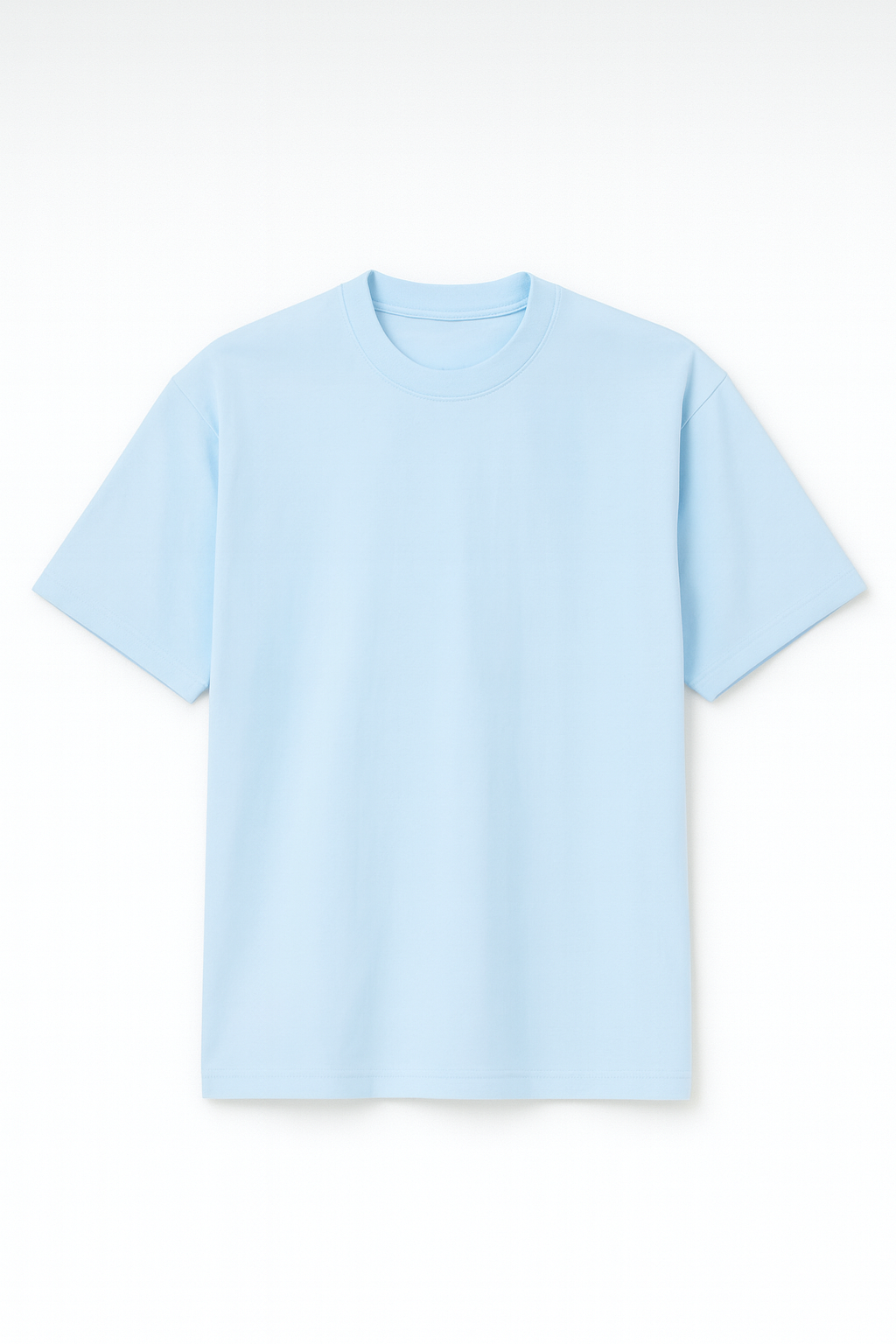 T-Shirt uni à manches courtes - Bleu Clair