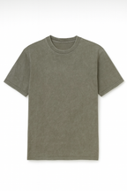 Plain Washed T-Shirt - Grey