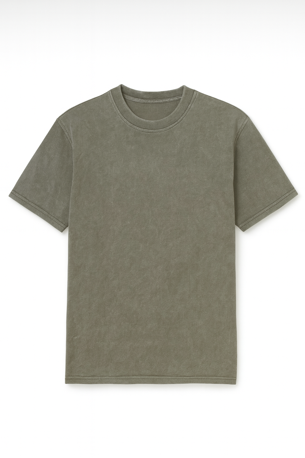 T-Shirt Délavé Vintage Uni - Gris