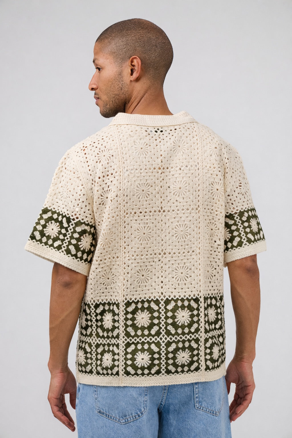 Chemise en maille crochet – Manches courtes