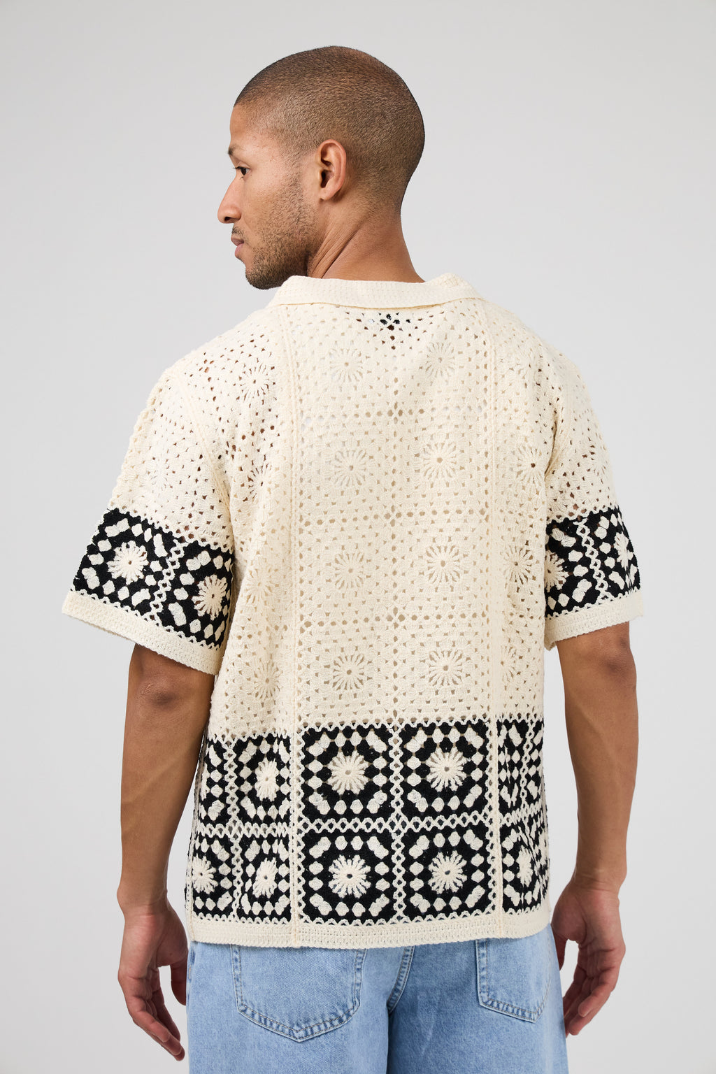 Chemise en maille crochet – Manches courtes