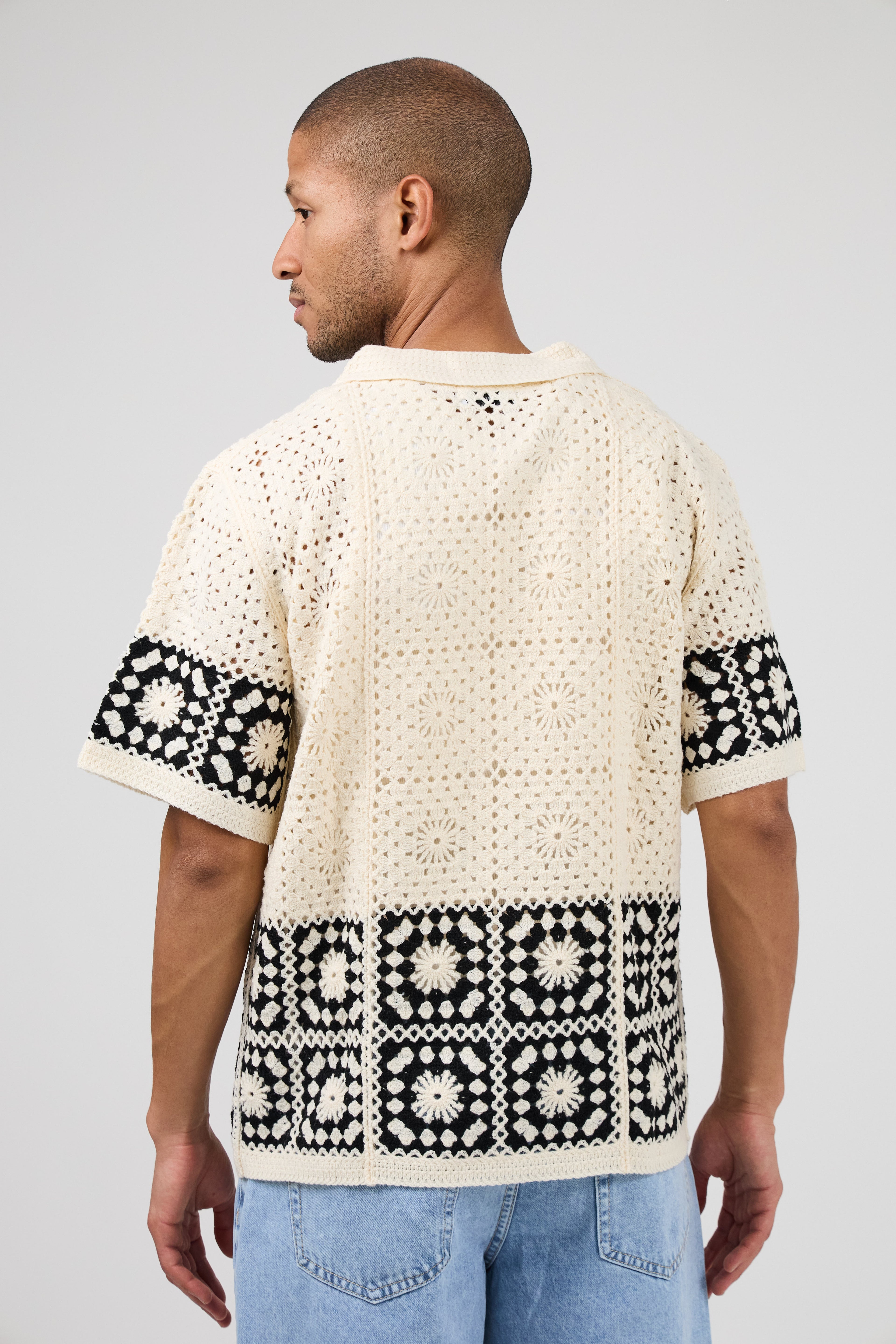 Chemise en maille crochet – Manches courtes