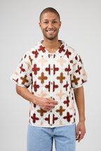 Chemise en crochet à motif floral géométrique