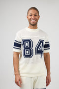 Ensemble homme en maille ajourée avec motif 84