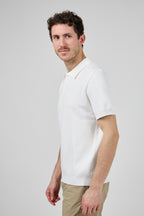 Polo tricoté à manches courtes