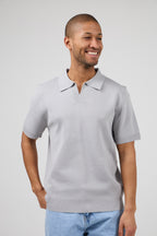 Polo tricoté à manches courtes