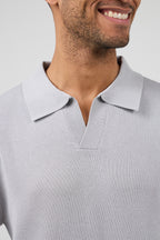Polo tricoté à manches courtes