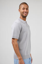 Polo tricoté à manches courtes