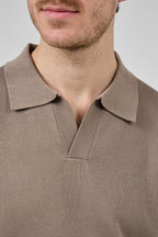 Polo tricoté à manches courtes