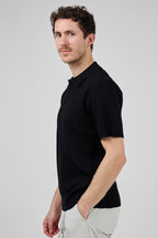 Polo tricoté à manches courtes