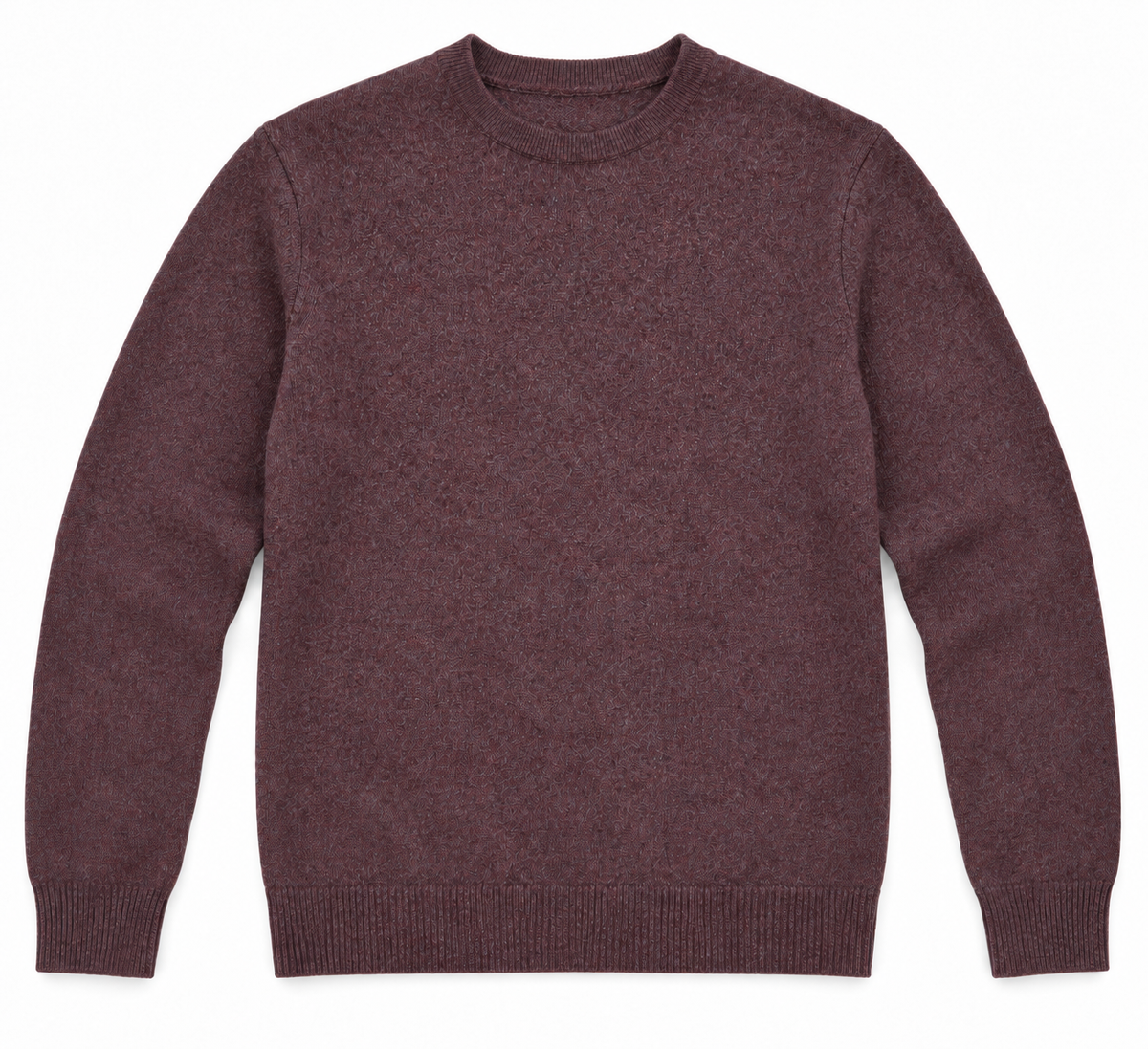Pull Col Rond en Maille Chinée