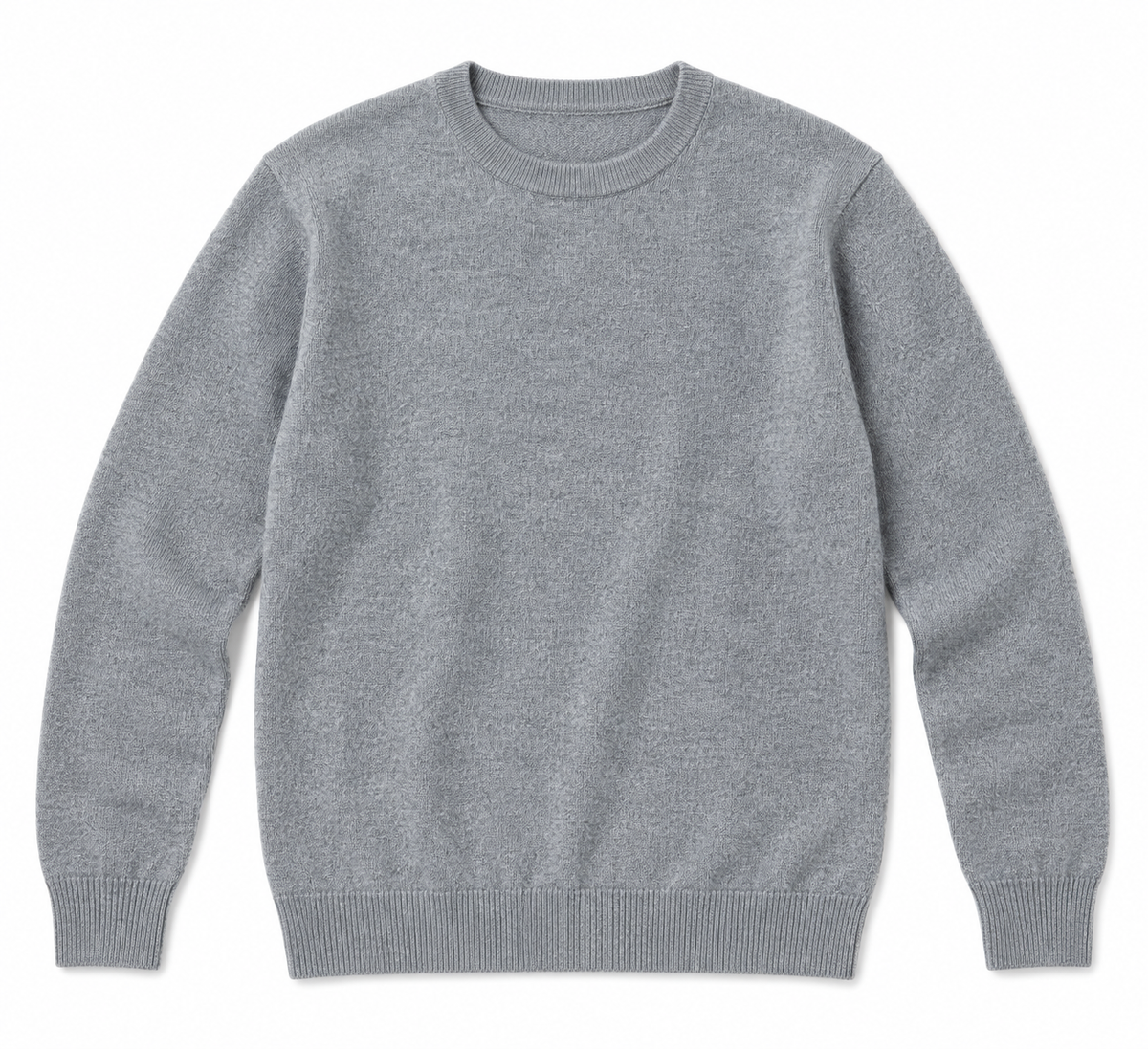 Pull Col Rond en Maille Chinée