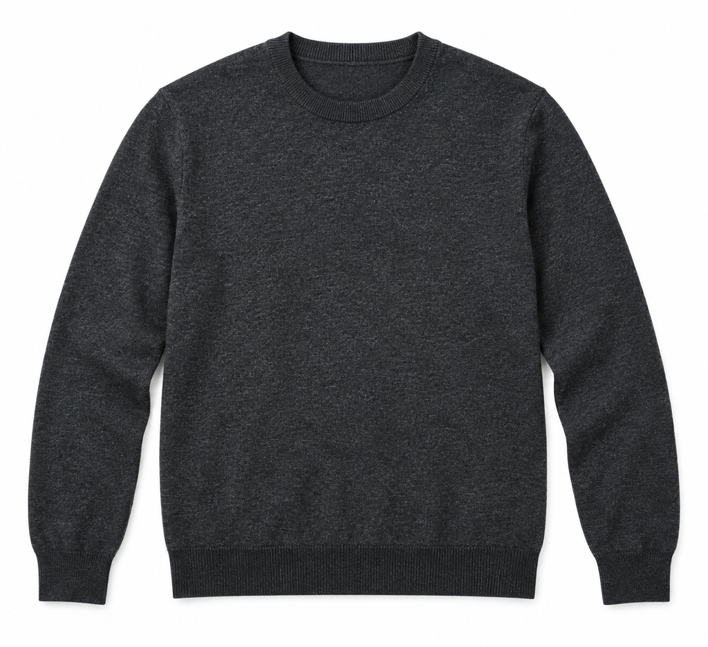 Pull Col Rond en Maille Chinée