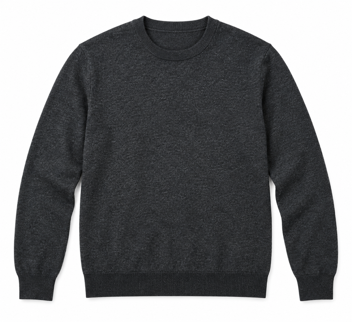 Pull Col Rond en Maille Chinée