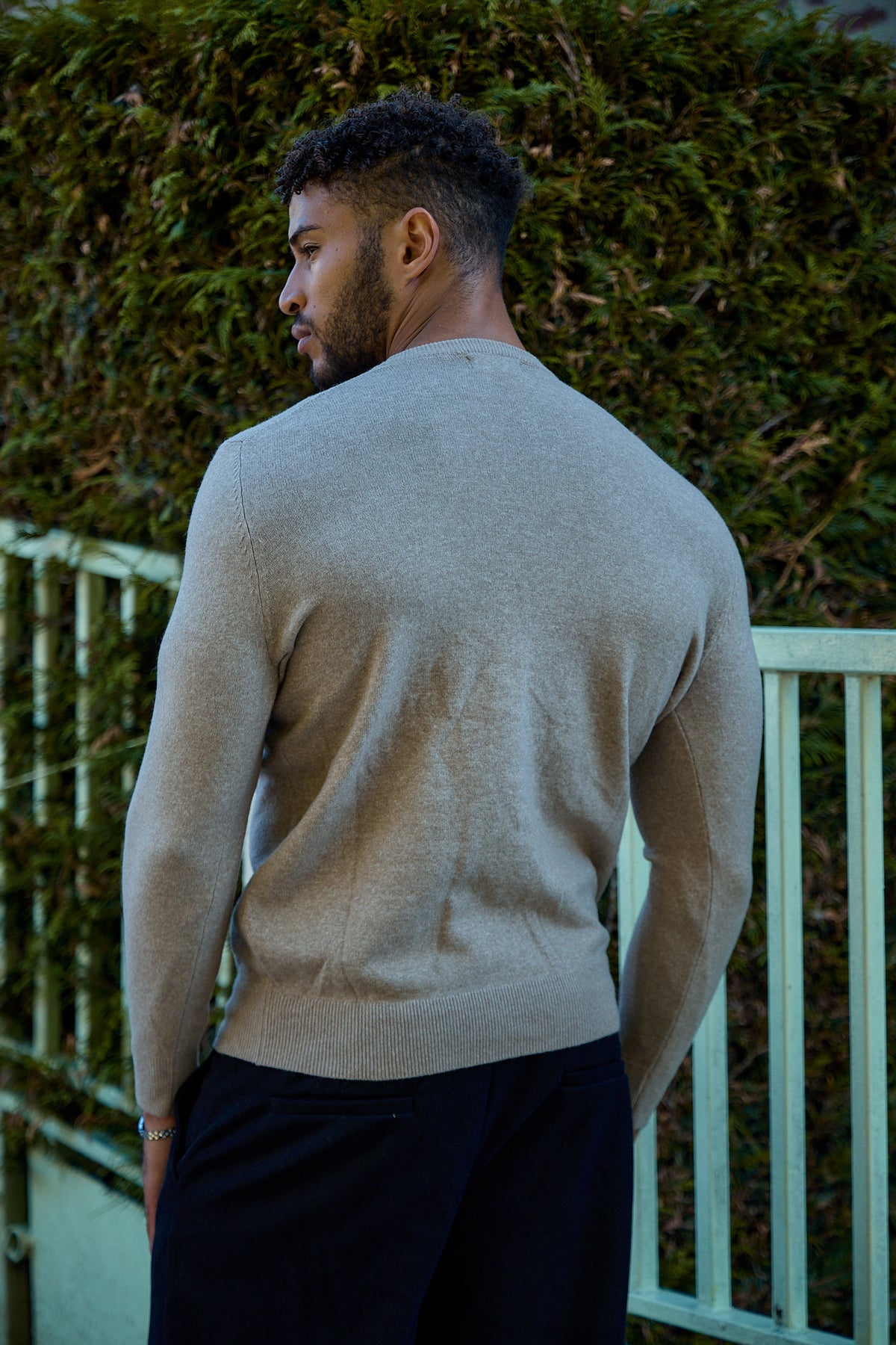 Pull Col Rond en Maille Chinée