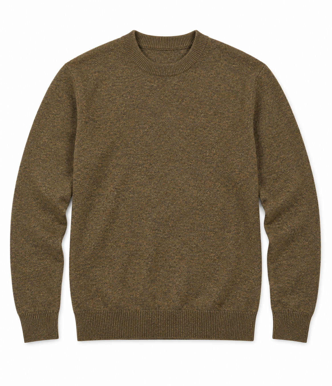 Pull Homme à Col Montant en Maille Chinée Bicolore
