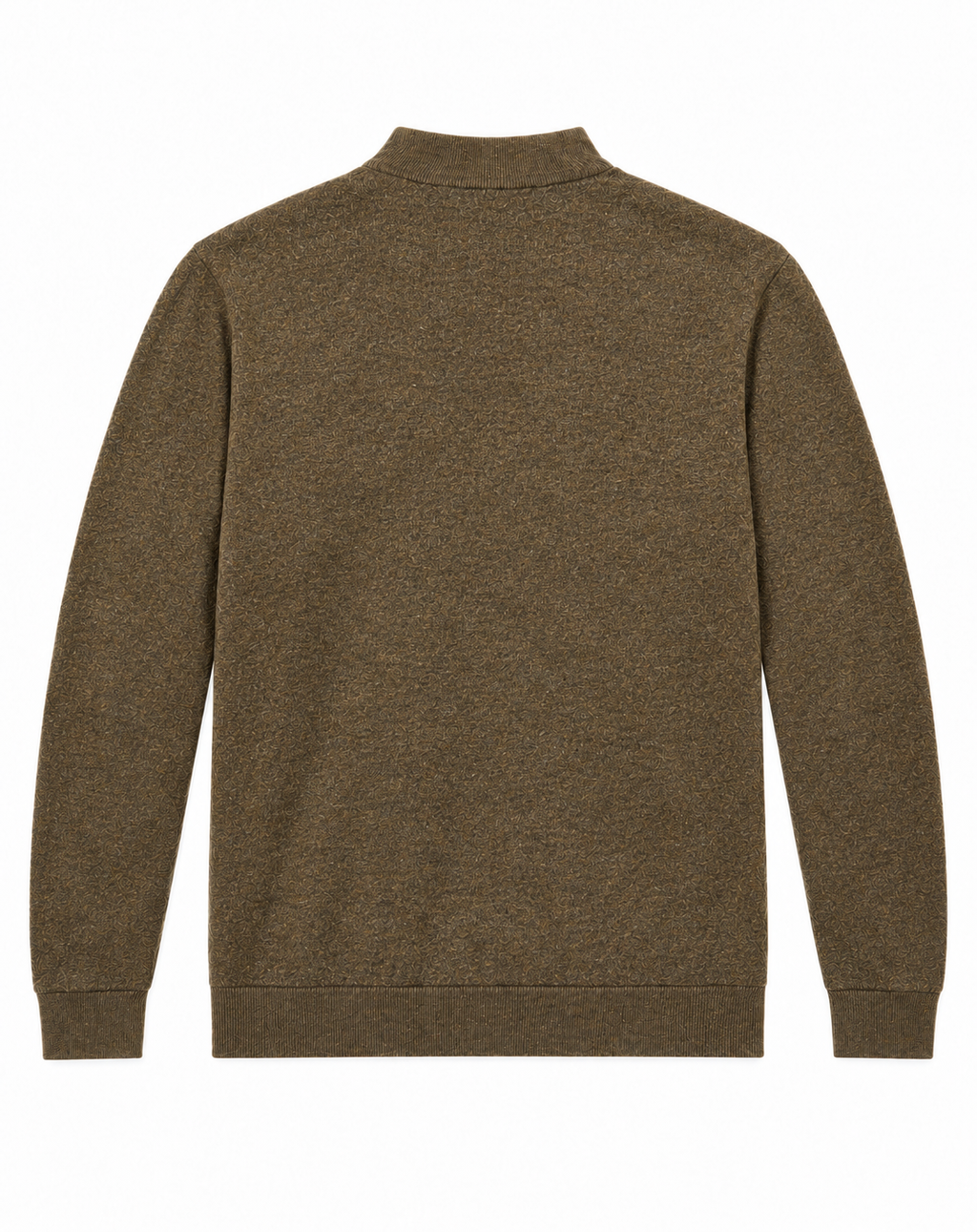 Pull Homme à Col Montant en Maille Chinée Bicolore