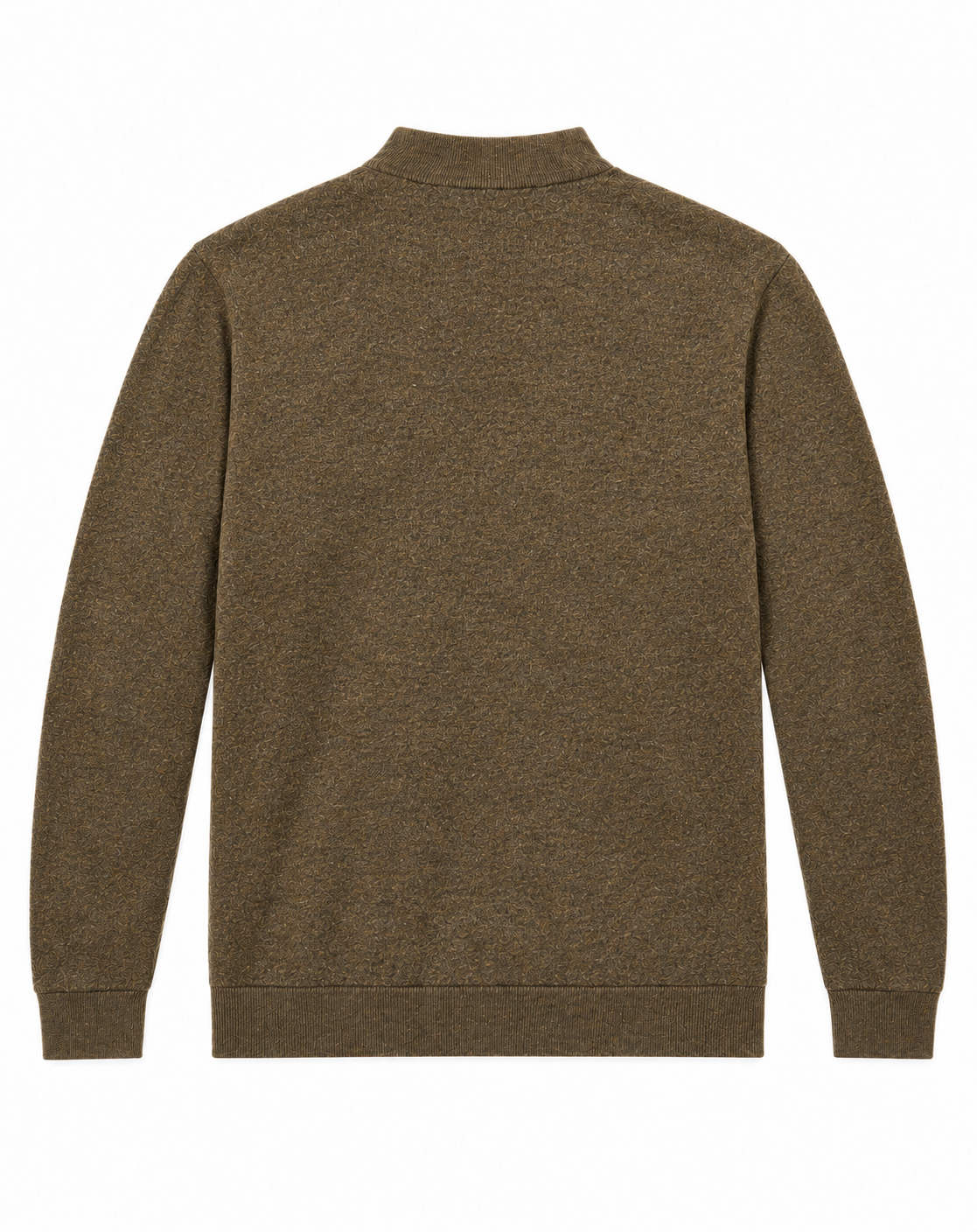 Pull Homme à Col Montant en Maille Chinée Bicolore