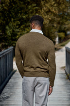 Pull Col Rond en Maille Chinée